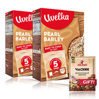 Uvelka Pearl Barley Boil-in-bag Cereals - 5x80g/14.1oz, Pack of 2 