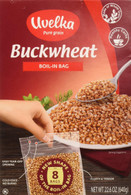 Uvelka Buckwheat BOIL-IN-BAG 8 Bags 80 Gr (Pack of 2)