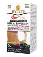Hyleys Slim Tea Blackberry Flavor-Herbal Supplement Cleanse and Detox - 25 Tea Bags (12 Pack)