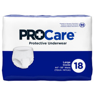 First Quality 92933100 White Large ProCare Adult Moderate Absorbent Underwear - Pack of 18