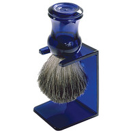 Bristle Shave Brush with Blue Stand and Handle