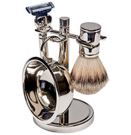 Silver plated 4 pc Shave Set