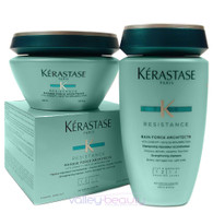 Kerastase Resistance Bain De Force Shampoo 8.5 and Masque Force Architecte 6.8 Duo