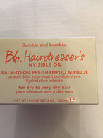 Bumble and Bumble Hairdresser's Invisible Oil Balm To Oil Pre Shampoo Masque 3 Oz