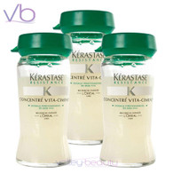 Kerastase Fusio Dose Treatments (3 Vials Set, 12ml Each) (GREEN (Reinforcement))