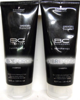 Schwarzkopf BC Fibre Force Shampoo - 2 Tubes - 13.6 total ounces/400ml