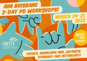 Brisbane 2-day workshop (French, Chinese, Japanese) 24-25/03/2023