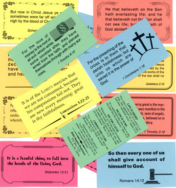 tracts cards scripture business set bible