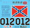 General Lee Mini Decal Sheet 1/25