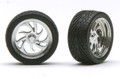 Chrome 'Diablo' Wheels & Tires (2 pair) 1/24-1/25