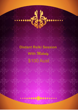 Enjoy a most relaxing, Usui Reiki Healing 
session with Melody