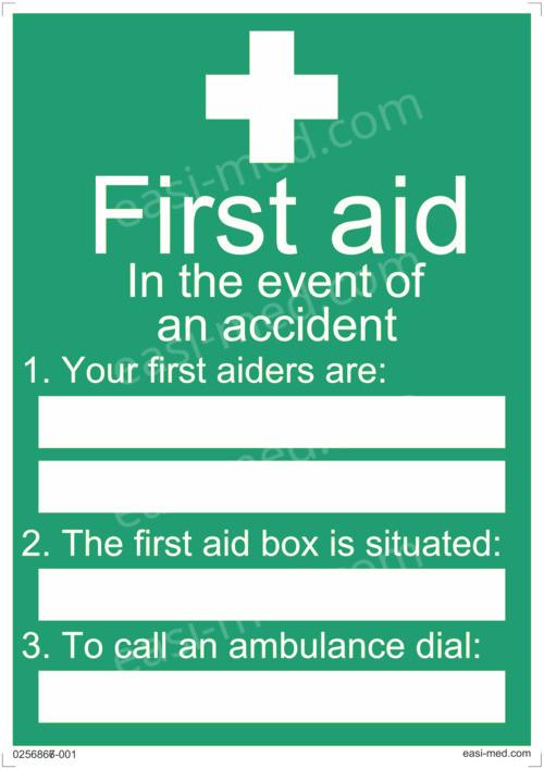 In Case Of Accident or Illness Sign Emergency Preparedness In Case