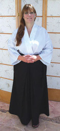 Zen Hakama skirt for meditation and Zazen, unisex version.