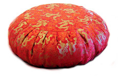 Silk brocade zafu meditation cushion is beautiful and inspiring too.