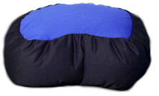 Half moon crescent meditation cushion comes in a two tone color choice.