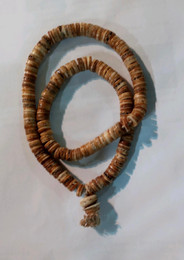 Vintage Old Skull Bone Mala, weathered by decades of use, 10mm