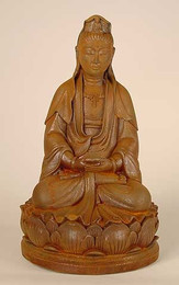 Kwan Yin Seated On Single Lotus