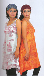 Deity Mantra Dress is comfortable and makes a statement with sacred words and images.